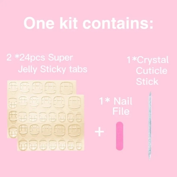 Brown with gold dust 24 pcs press on nails.(Short) - Picture 4 of 4